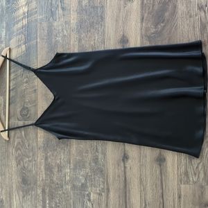 Reformation black silk slip dress L bias cut, short chemise Beautiful!